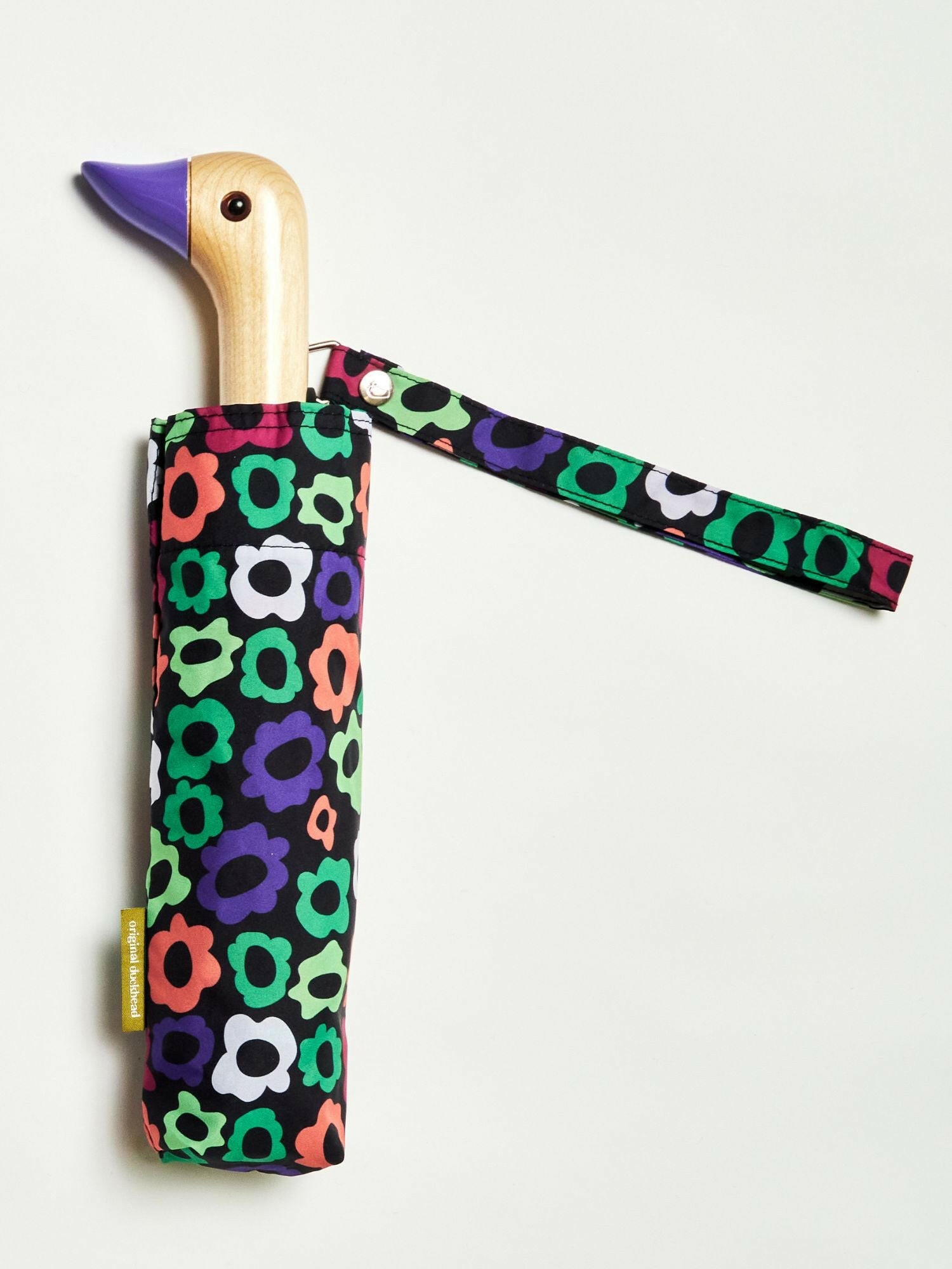 duckhead-flower-maze-taschenschirm-blumen-kompakt-recycelt image 2