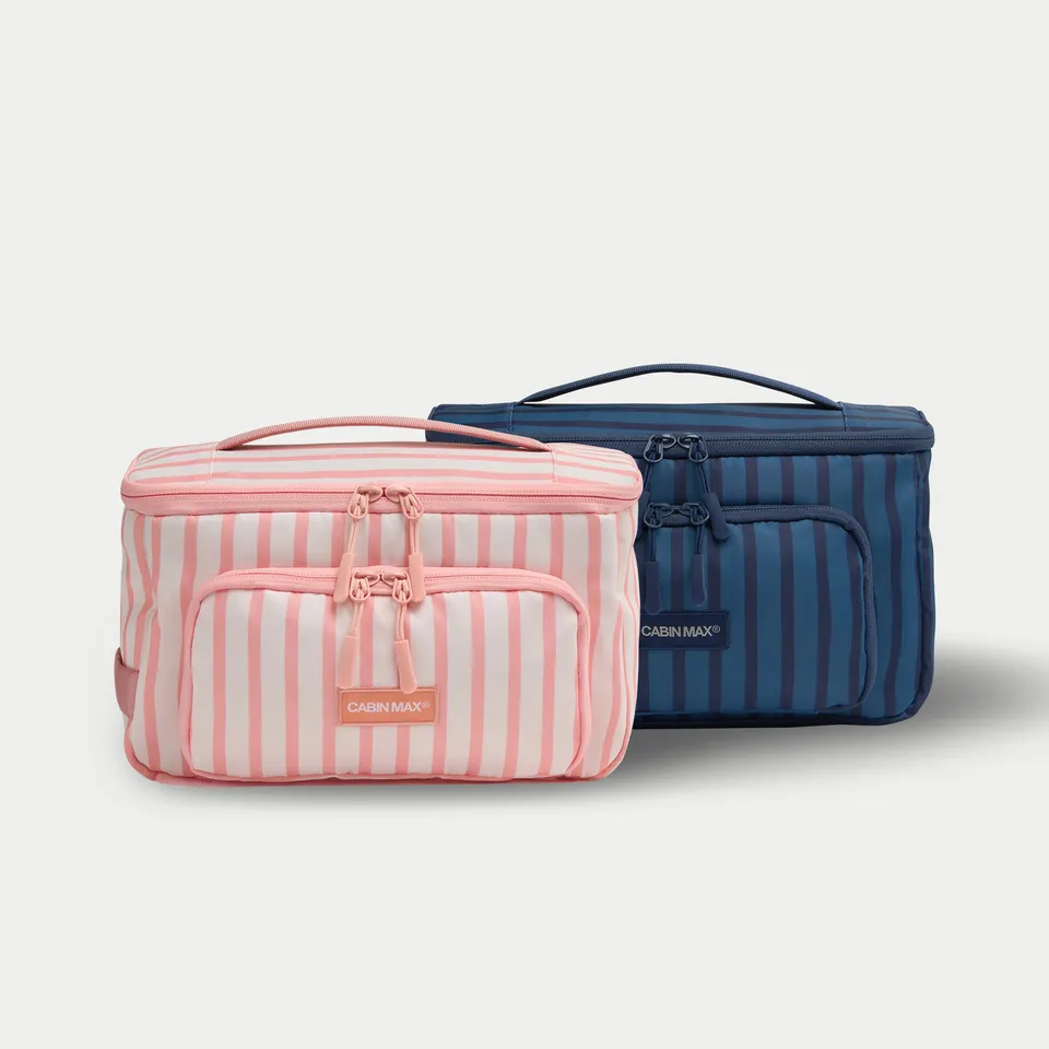 cabin-max-classic-kulturbeutel-gestreift-pink-waschtasche image 1