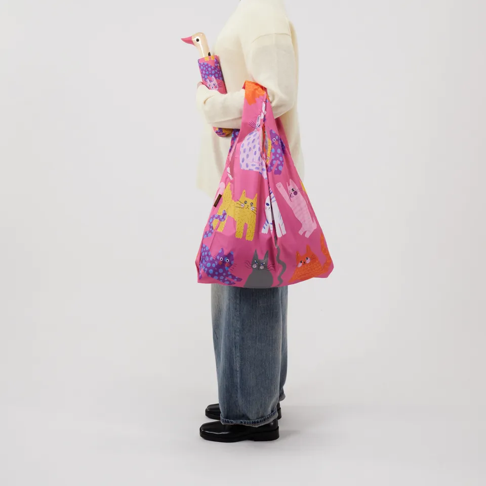duckhead-the-bag-fuchsia-arty-cats-shopper-katzen-recycling image 1