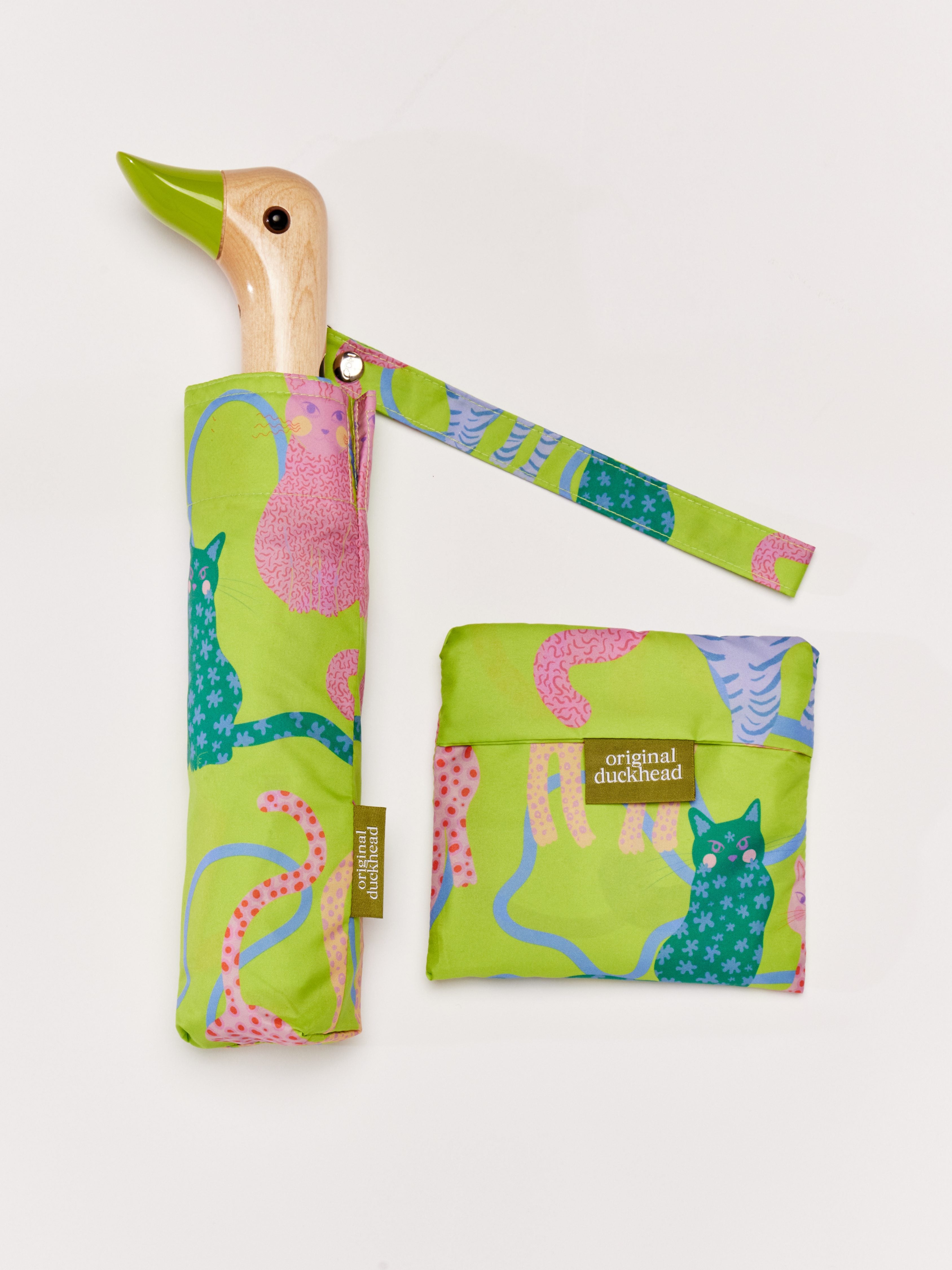 duckhead-the-bag-lime-arty-cats-einkaufstasche-hellgr-n image 3