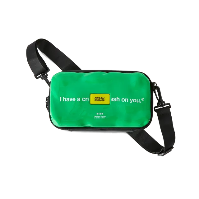 crash-baggage-msgm-mini-icon-mini-bag-polycarbonat-gr-n-schwarz image 1