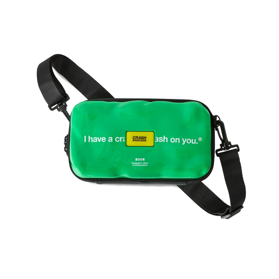 crash-baggage-msgm-mini-icon-mini-bag-polycarbonat-gr-n-schwarz image 1