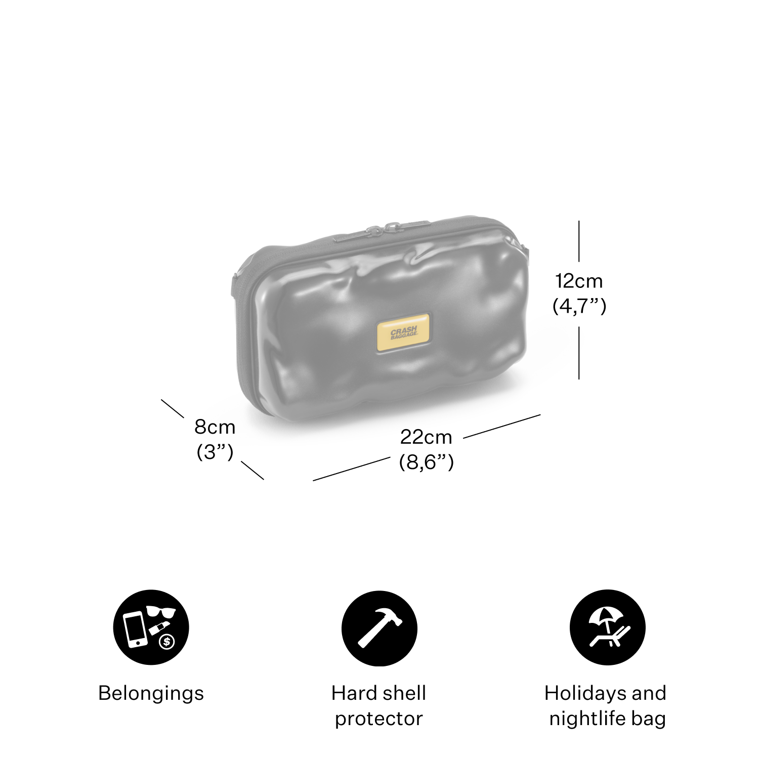 crash-baggage-mini-icon-hard-case-clutch-schulterriemen image 5