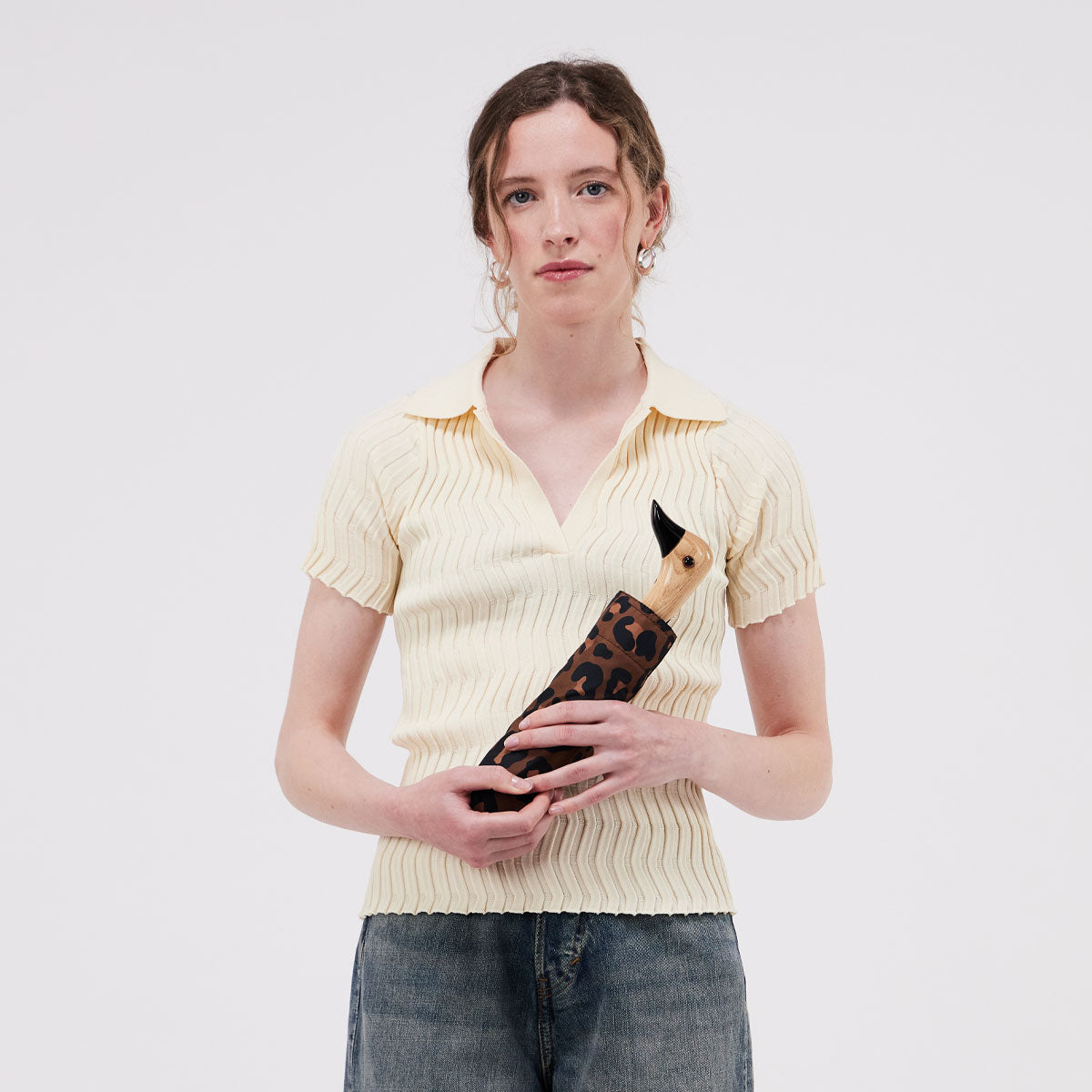 duckhead-the-duckhead-leopard-compact-regenschirm-tiermuster image 3
