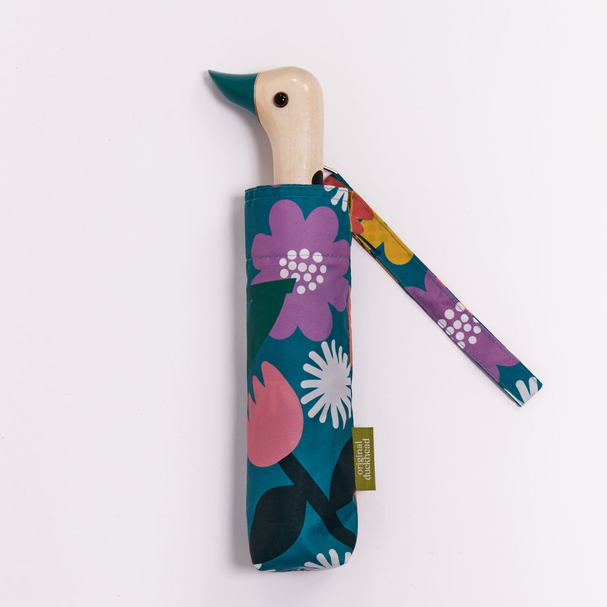 duckhead-the-duckhead-bloom-taschenschirm-blumen-ente image 2