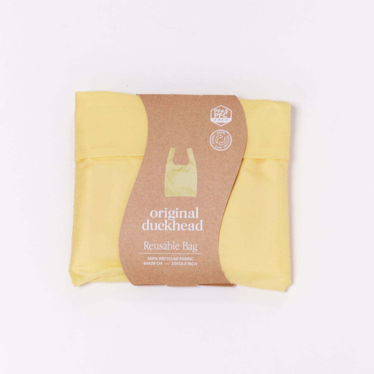 duckhead-the-bag-citron-einkaufstasche-gelb-recycelt-faltbar image 4