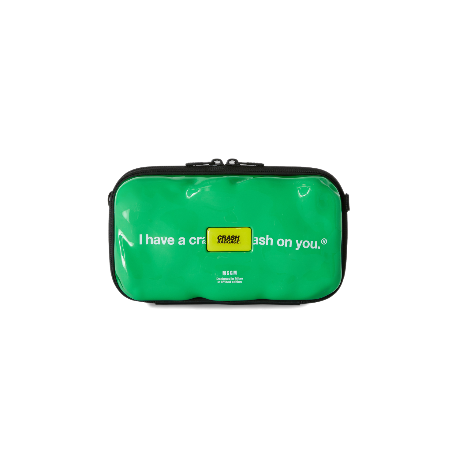 crash-baggage-msgm-mini-icon-mini-bag-polycarbonat-gr-n-schwarz image 2
