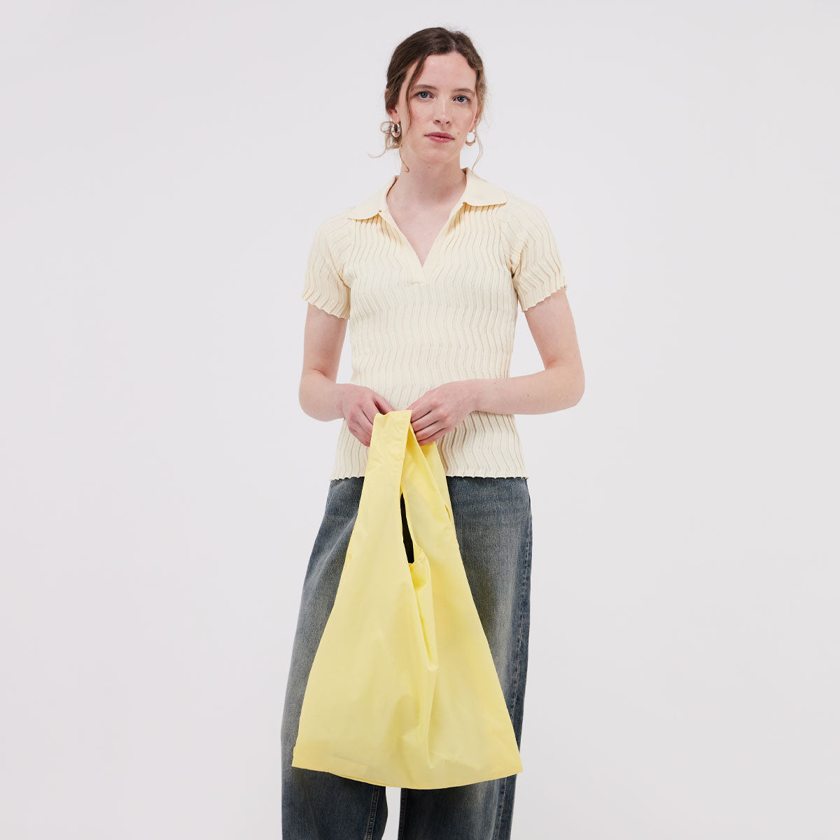 duckhead-the-bag-citron-einkaufstasche-gelb-recycelt-faltbar image 1