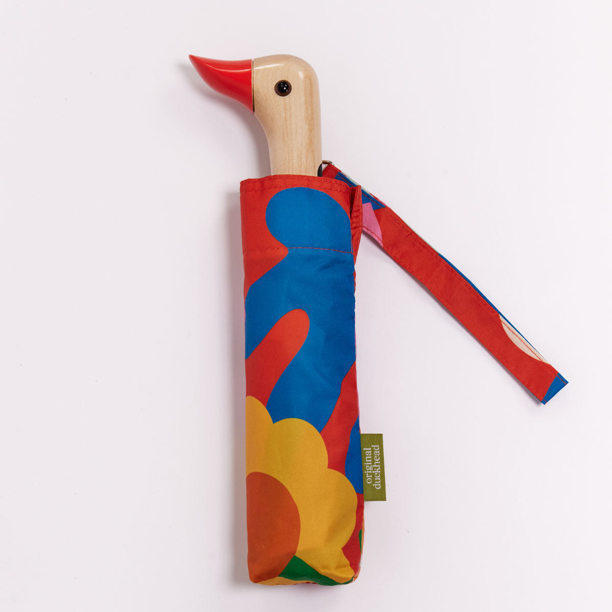 duckhead-salsa-compact-duck-regenschirm-rot-recycelt image 2