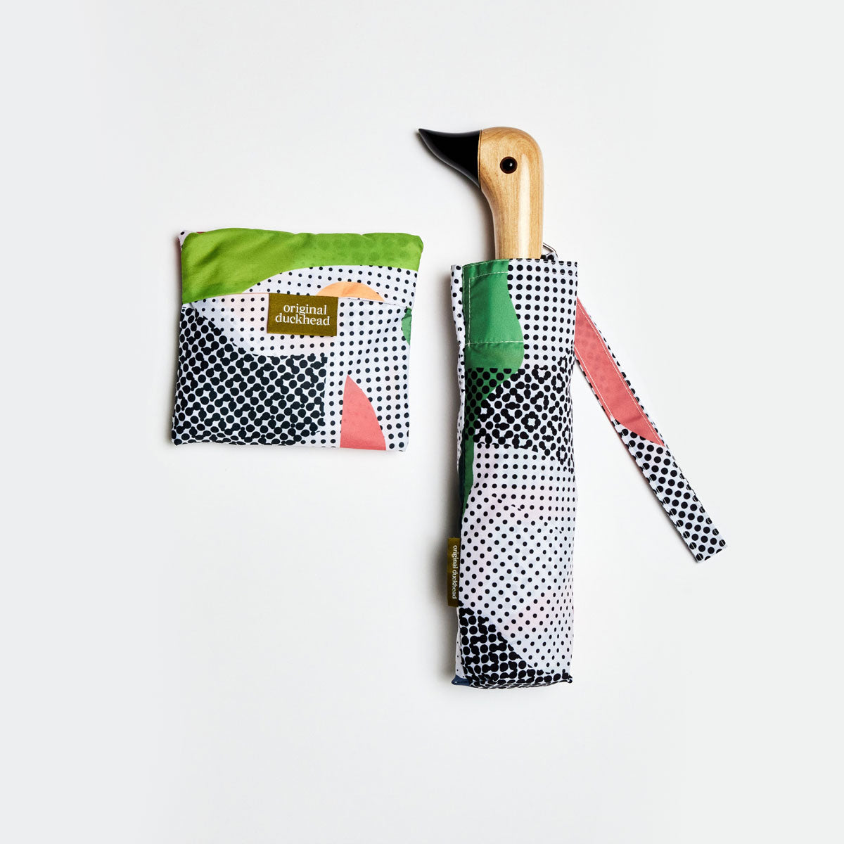 duckhead-dots-bundle-regenschirm-set-mit-tasche-gepunktet image 1