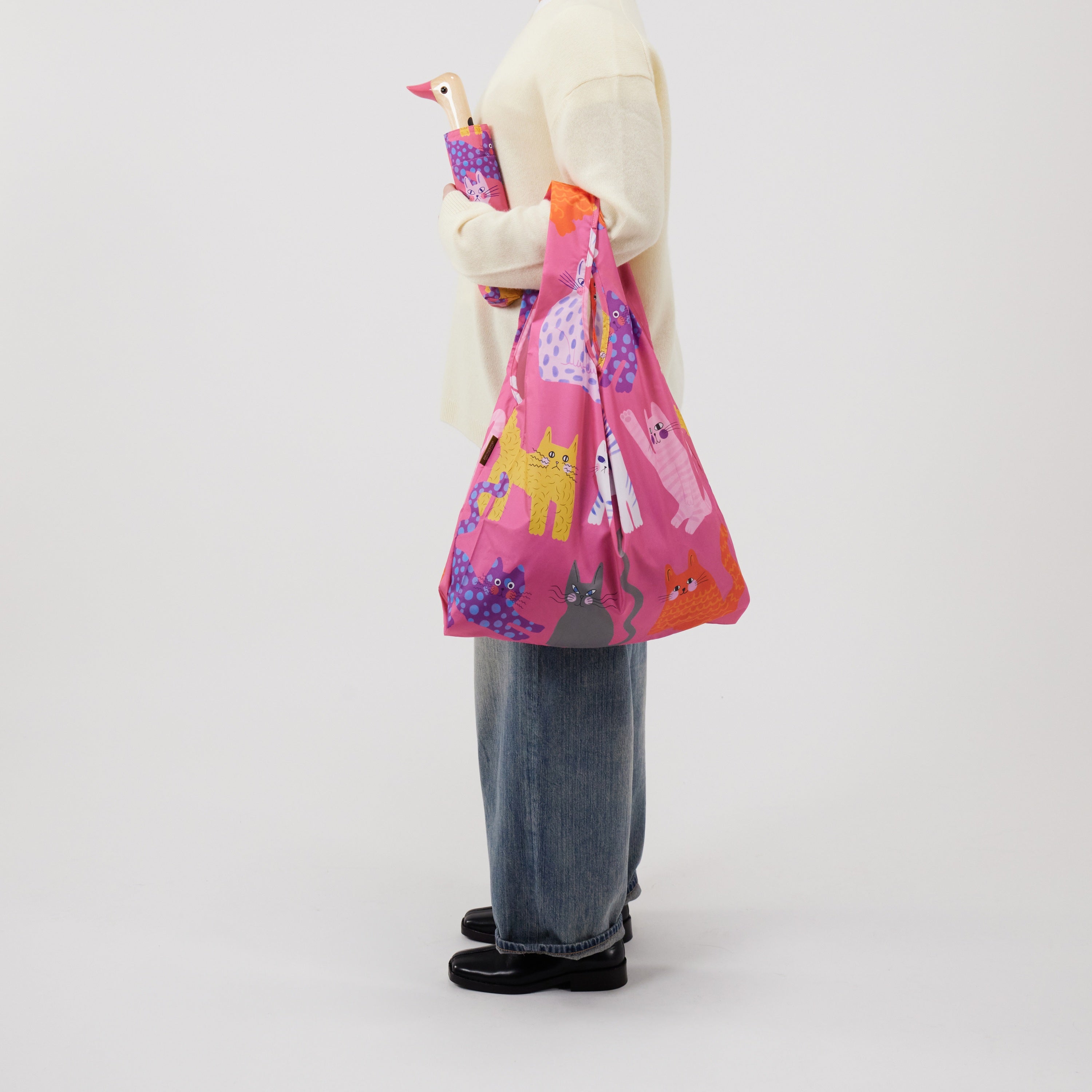 duckhead-bundles-fuchsia-arty-cats-set-regenschirm-tasche image 2