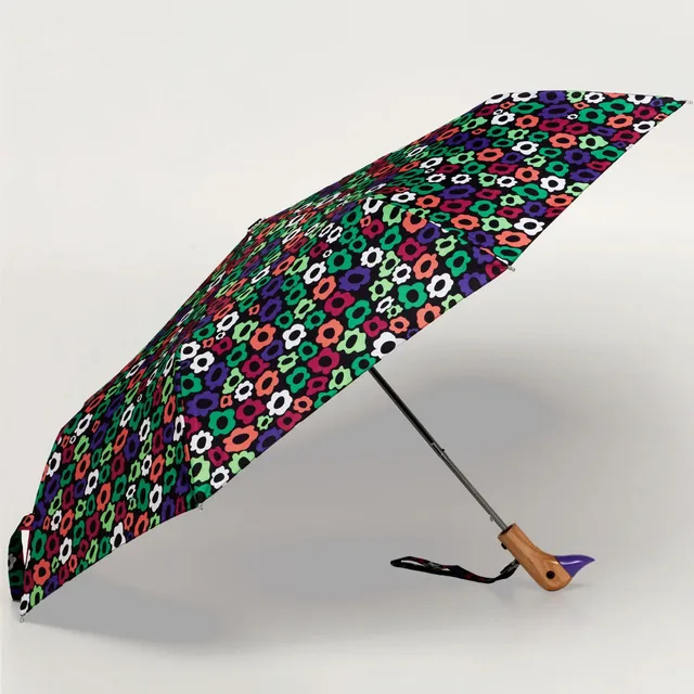 duckhead-flower-maze-taschenschirm-blumen-kompakt-recycelt image 1