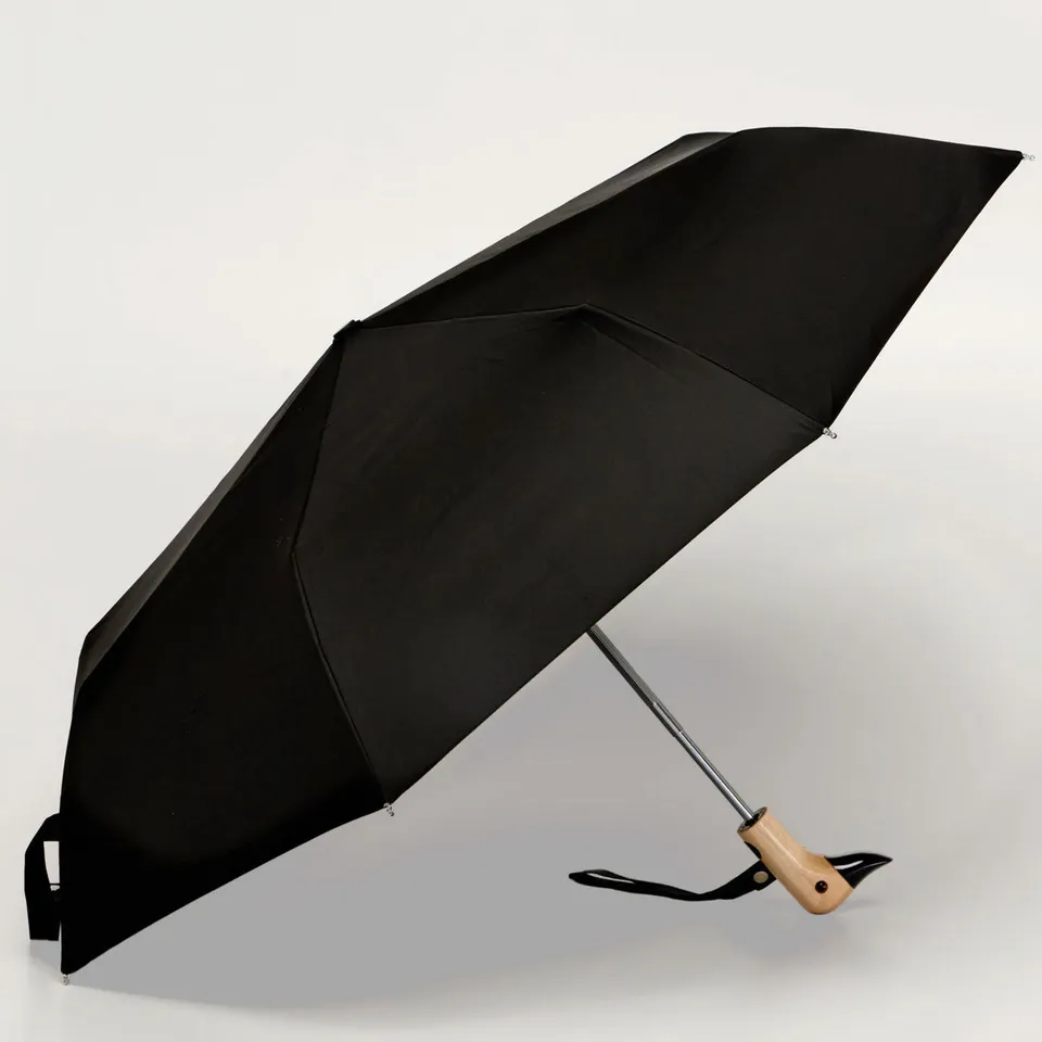 duckhead-the-duckhead-regenschirm-black-schwarz-kompakt image 1