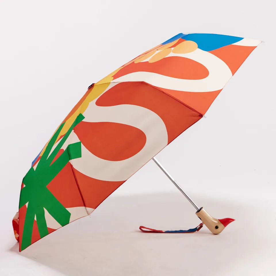 duckhead-salsa-compact-duck-regenschirm-rot-recycelt image 1
