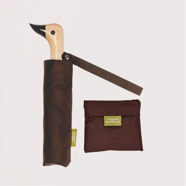 duckhead-espresso-bundle-regenschirm-set-braun-recycelt image 1