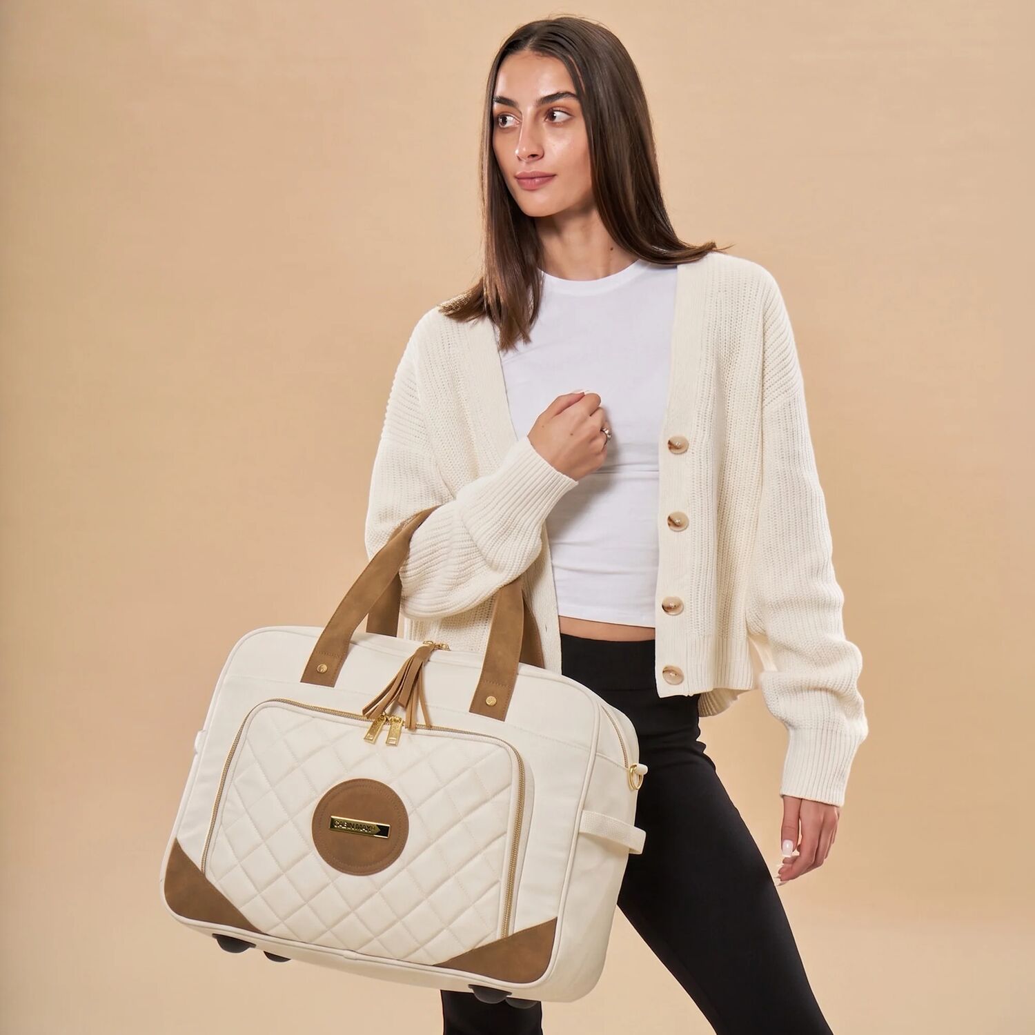 cabin-max-vela-30l-reisetasche-cream-gold-45x36x20-easyjet image 1