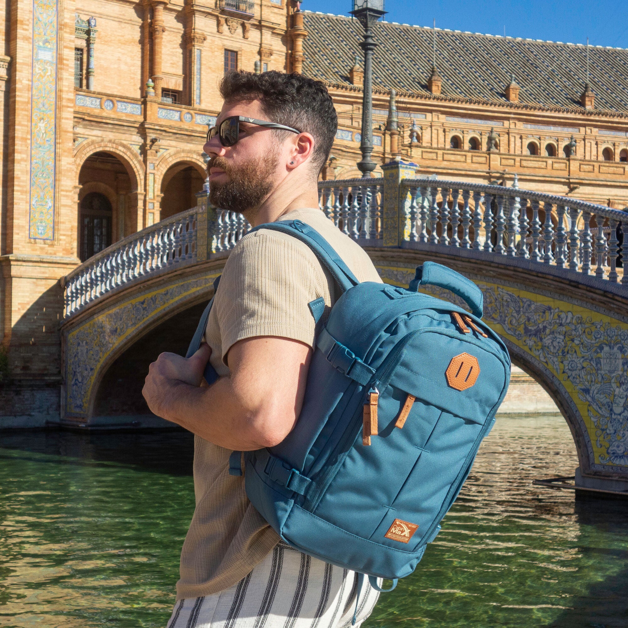 cabin-max-metz-20l-handgep-ck-rucksack-40x20x25-petrol-blue image 2