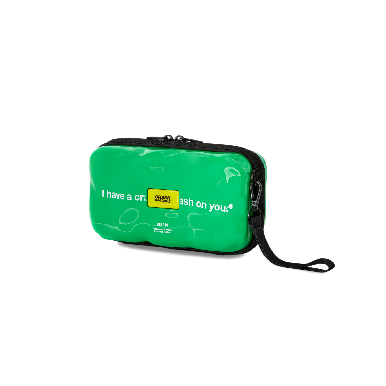 crash-baggage-msgm-mini-icon-mini-bag-polycarbonat-gr-n-schwarz image 3