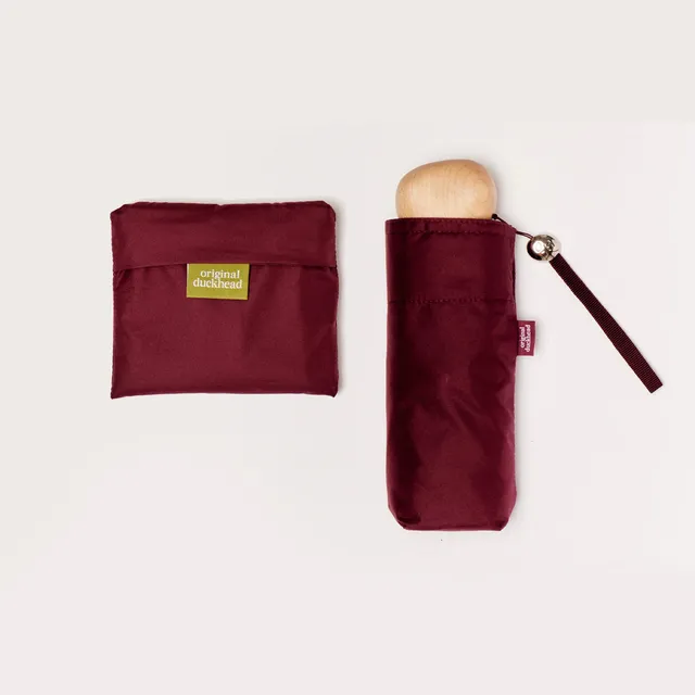 duckhead-bundles-cherry-mini-taschenschirm-set-rot-kirschen image 1