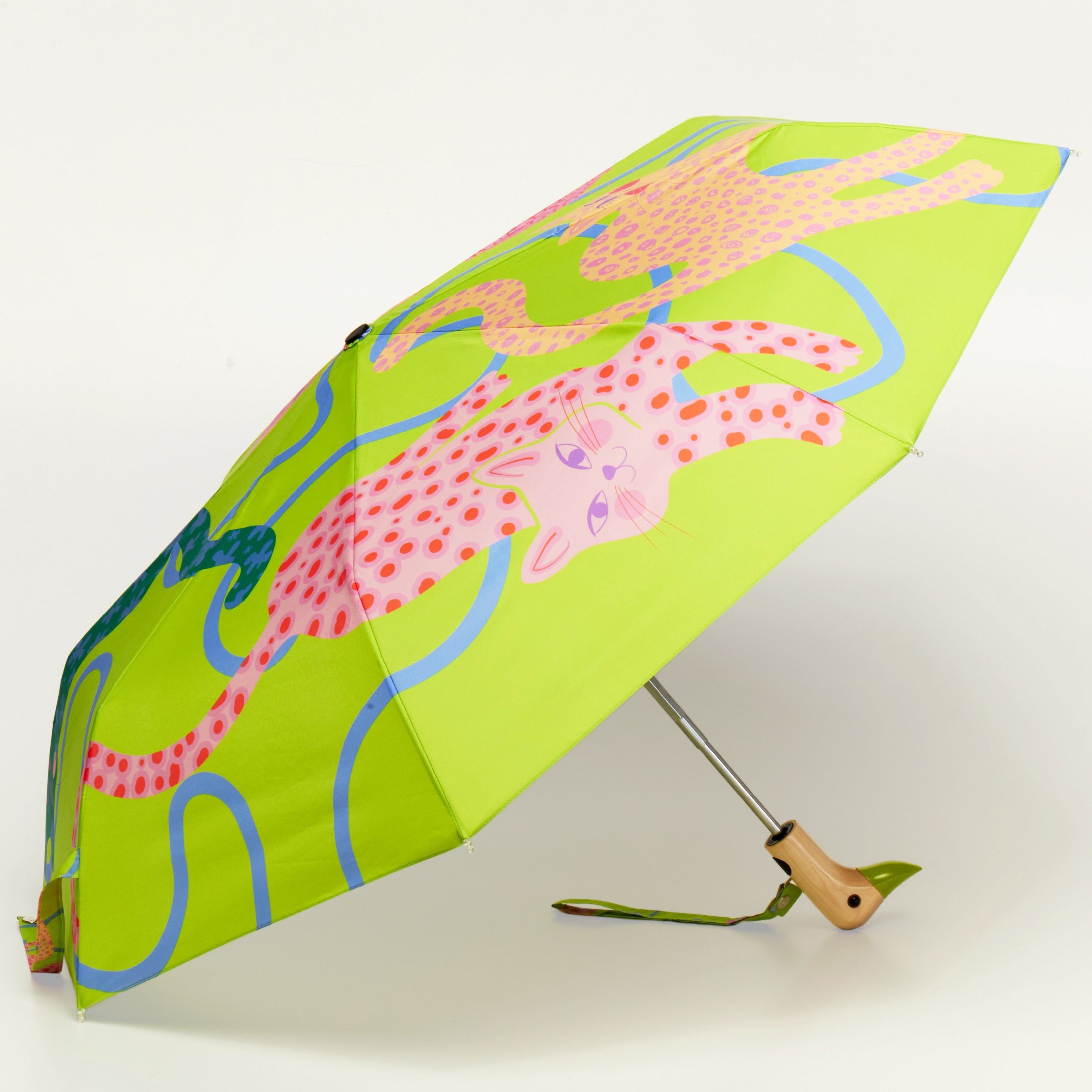duckhead-lime-arty-cats-set-regenschirm-tasche-katzen image 3