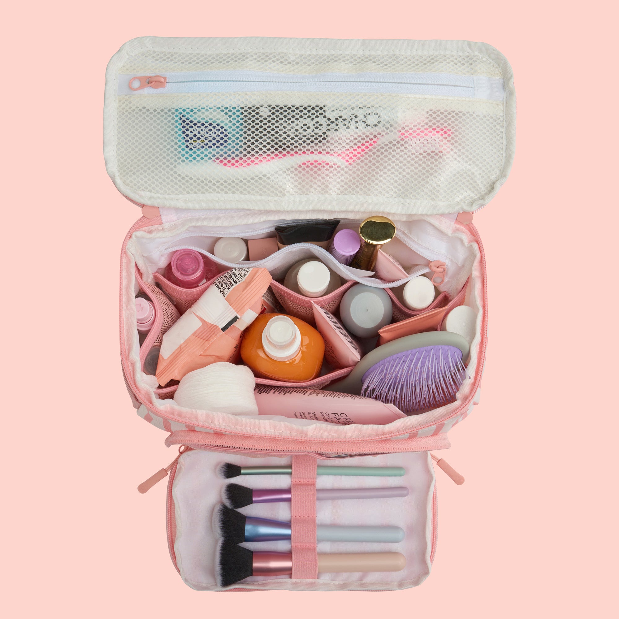 cabin-max-classic-kulturbeutel-gestreift-pink-waschtasche image 4