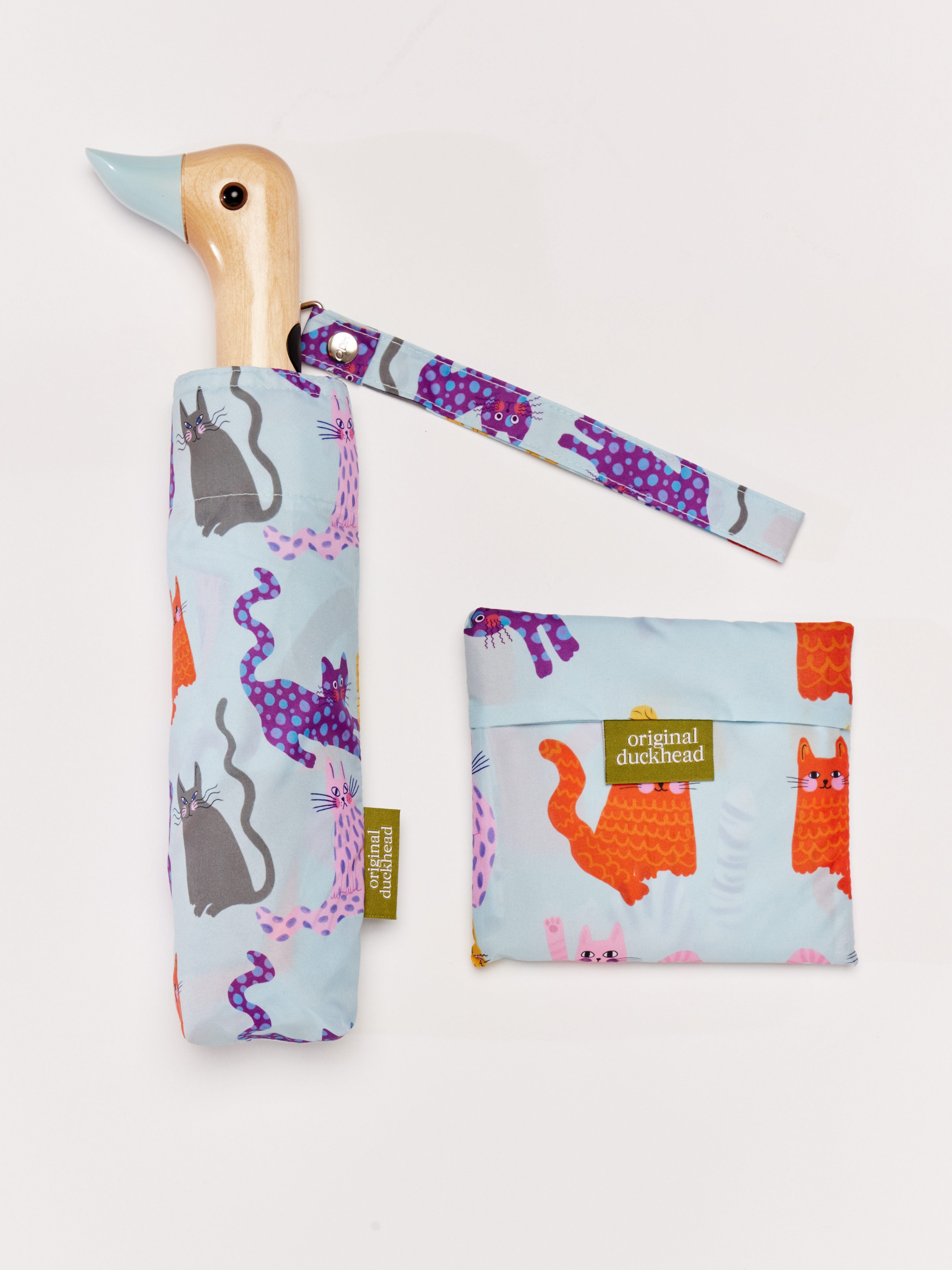 duckhead-the-bag-ice-arty-cats-einkaufstasche-hellblau image 3