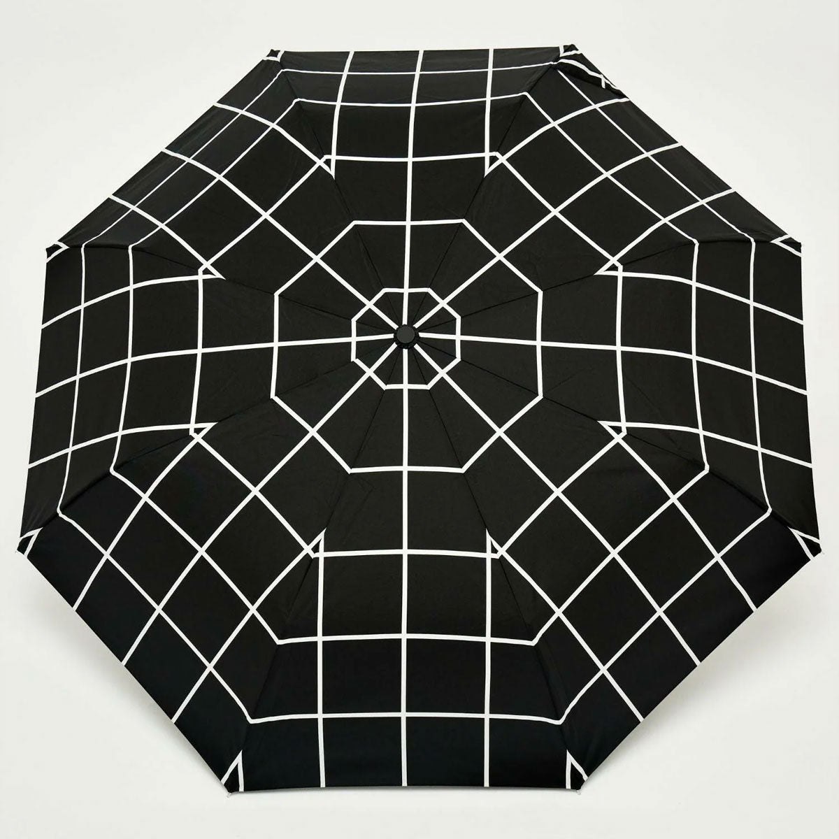 duckhead-the-duckhead-black-grid-taschenschirm-kompakt-recycelt image 4