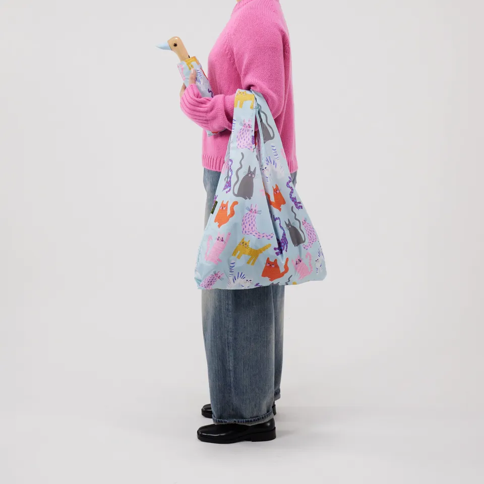 duckhead-the-bag-ice-arty-cats-einkaufstasche-hellblau image 1