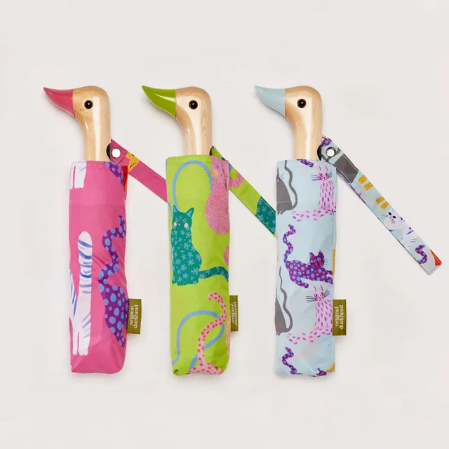 duckhead-bundles-arty-cats-trio-regenschirm-set-gr-n-pink image 1
