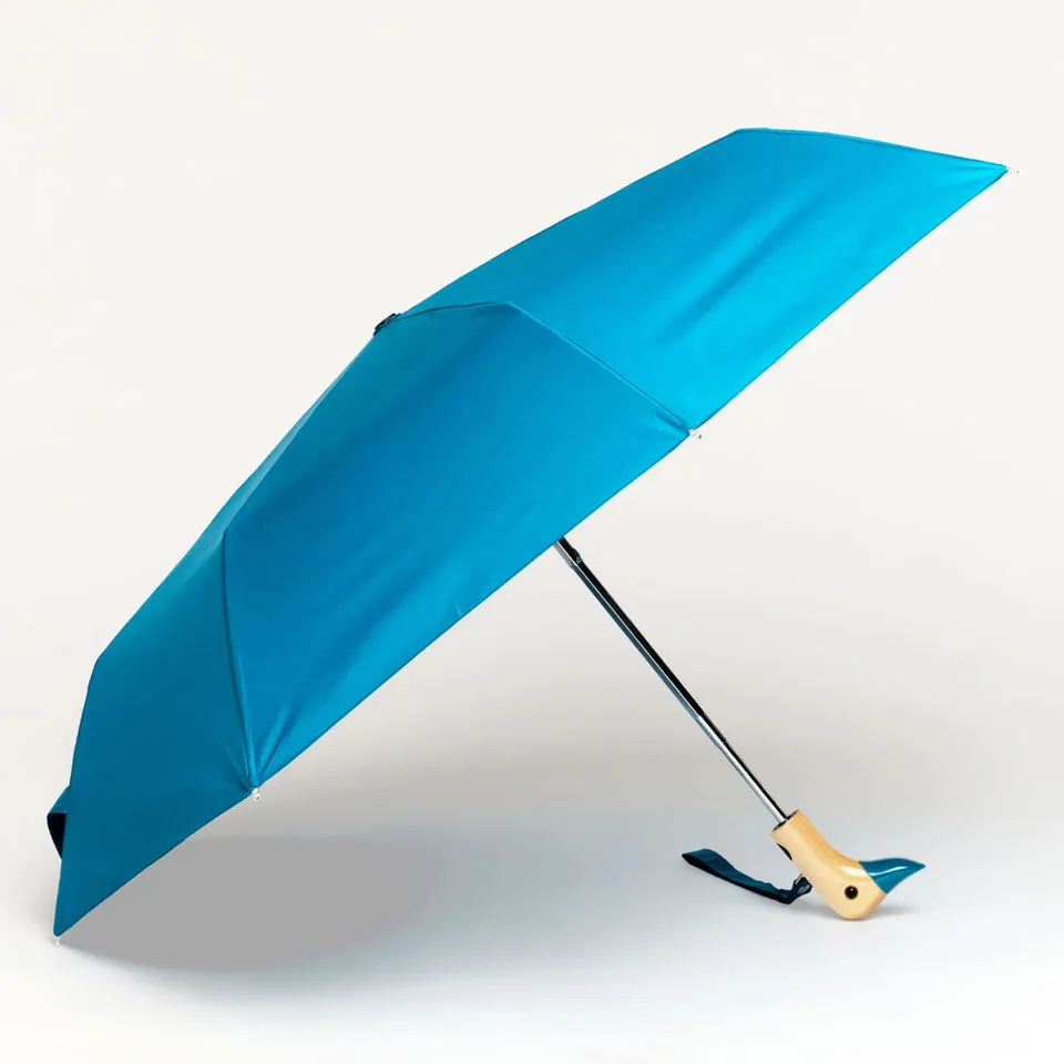duckhead-the-duckhead-teal-regenschirm-petrol-kompakt image 1