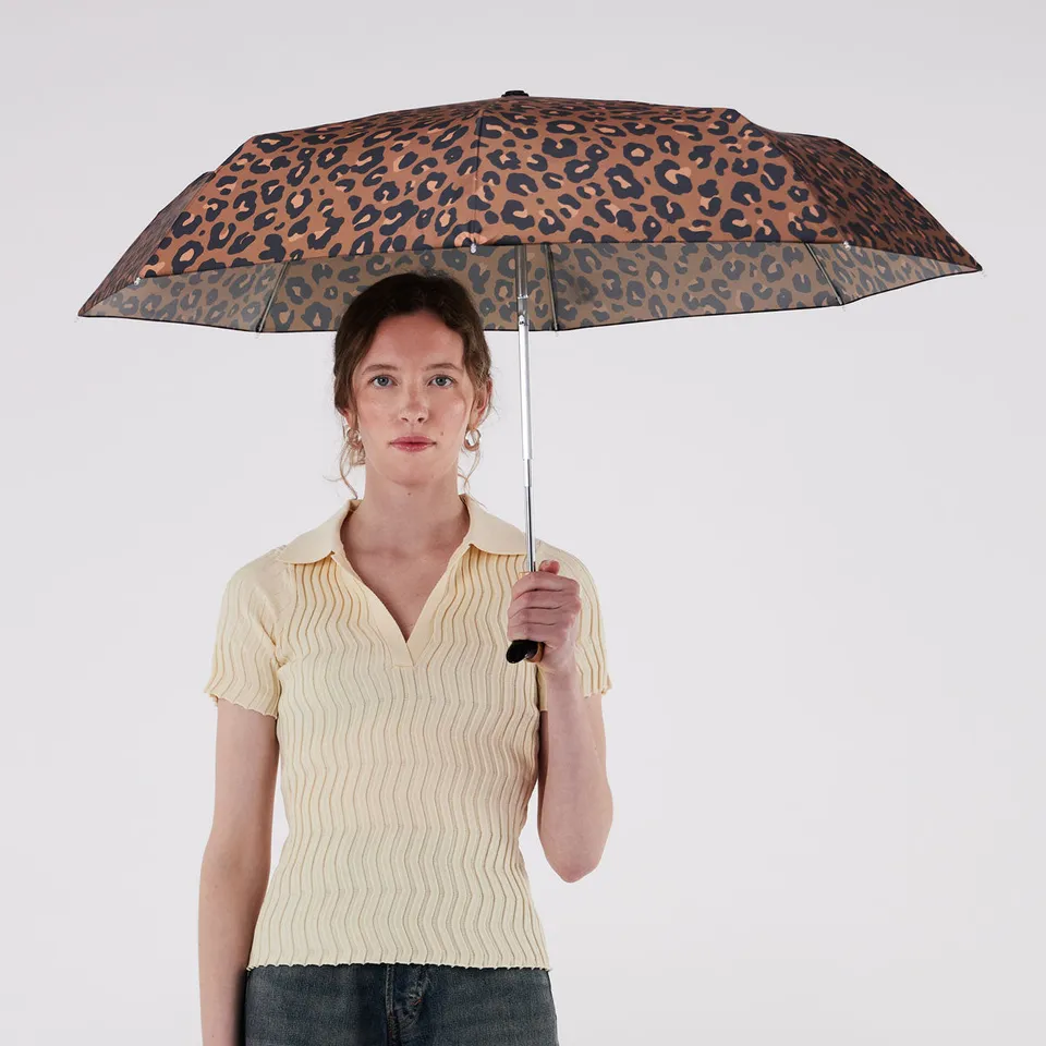 duckhead-the-duckhead-leopard-compact-regenschirm-tiermuster image 1